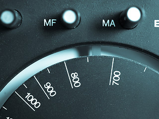 Image showing Old AM - FM radio tuner