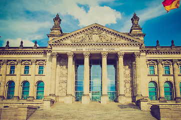 Image showing Retro look Reichstag Berlin