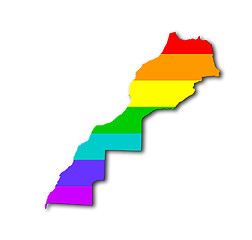 Image showing Morocco - Rainbow flag pattern