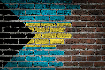 Image showing Dark brick wall - Bahamas