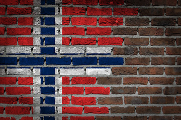 Image showing Dark brick wall - Norway