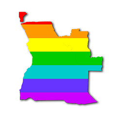 Image showing Angola - Rainbow flag pattern