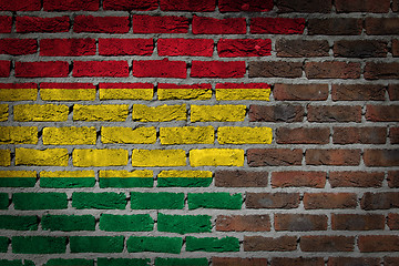 Image showing Dark brick wall - Bolivia