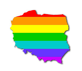 Image showing Poland - Rainbow flag pattern