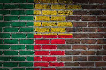 Image showing Dark brick wall - Benin