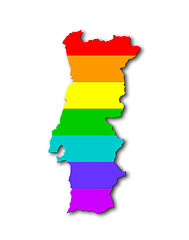 Image showing Portugal - Rainbow flag pattern