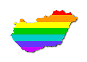 Image showing Hungary - Rainbow flag pattern