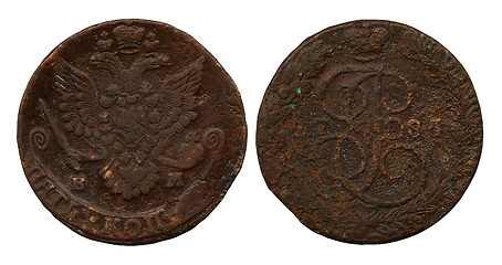 Image showing five kopecks, Russian Empire, Catherine Second, 1783