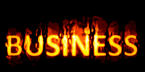 Image showing business burning