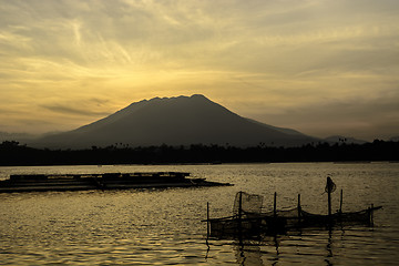 Image showing Fiery Sunrise River