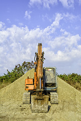 Image showing Parked Excavator