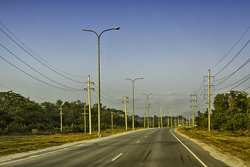 Image showing Sunrise Concrete Road