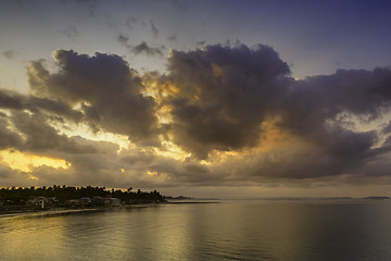 Image showing Fishing Village Sunrise