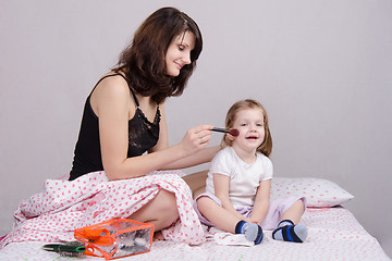 Image showing Mom daughter cheek powders