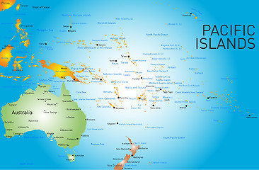 Image showing pacific islands map