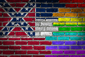 Image showing Dark brick wall - LGBT rights - Mississippi