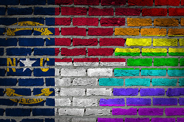 Image showing Dark brick wall - LGBT rights - North Carolina
