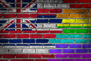 Image showing Dark brick wall - LGBT rights - Hawaii