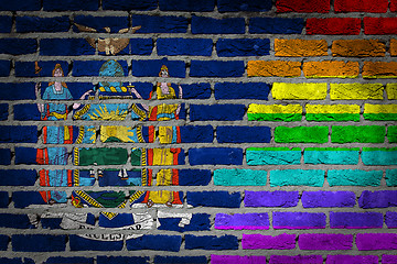 Image showing Dark brick wall - LGBT rights - New York