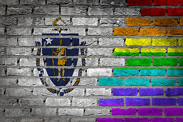 Image showing Dark brick wall - LGBT rights - Massachusetts