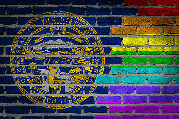 Image showing Dark brick wall - LGBT rights - Nebraska