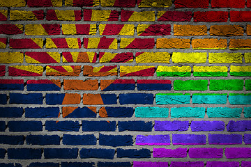 Image showing Dark brick wall - LGBT rights - Arizona