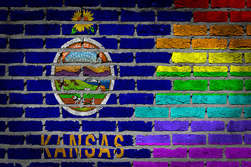 Image showing Dark brick wall - LGBT rights - Kansas