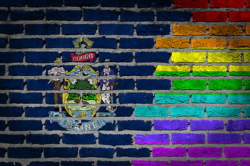 Image showing Dark brick wall - LGBT rights - Maine