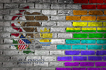 Image showing Dark brick wall - LGBT rights - Illinois