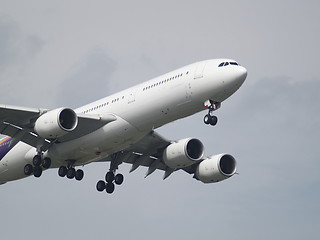 Image showing Airliner landing