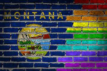 Image showing Dark brick wall - LGBT rights - Montana