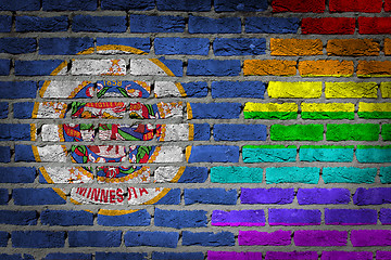 Image showing Dark brick wall - LGBT rights - Minnesota