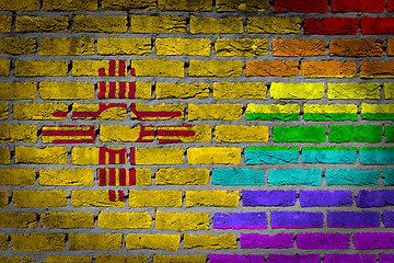 Image showing Dark brick wall - LGBT rights - New Mexico