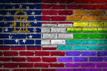 Image showing Dark brick wall - LGBT rights - Georgia