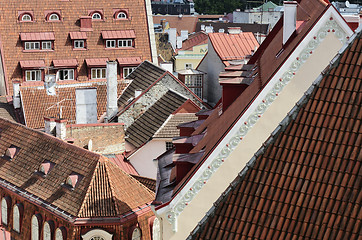 Image showing Cityscape panorama of old town Tallinn, Estonia