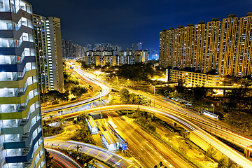 Image showing Hong Kong traffic night