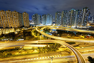 Image showing Hong Kong traffic night