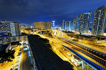 Image showing Hong Kong traffic night