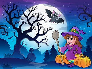 Image showing Scenery with Halloween character 4