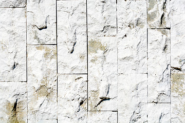 Image showing A white brick wall