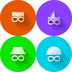 Image showing Colored abstract vector icons for characters