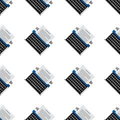 Image showing Vector background for office equipment. Typewriter