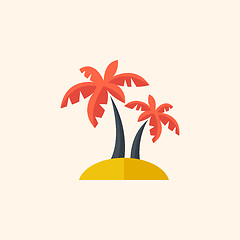Image showing Palm. Travel Flat Icon