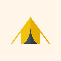 Image showing Camping. Travel Flat Icon