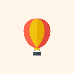 Image showing Balloon. Travel Flat Icon