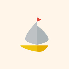 Image showing Boat Flat Icon