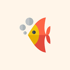 Image showing Fish. Flat Icon