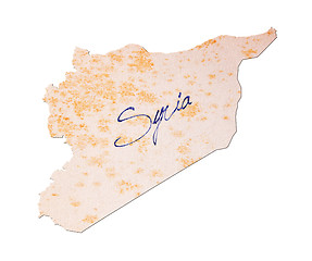 Image showing Syria - Old paper with handwriting