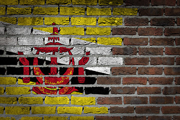 Image showing Dark brick wall - Brunei