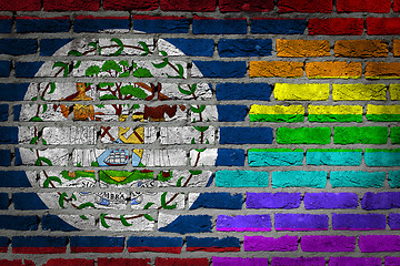 Image showing Dark brick wall - LGBT rights - Belize